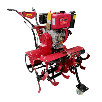 Einfache Bedienung Vierradantrieb Dieselmotor Mini Tiller 85 KG Kultiverator für die Landwirtschaft