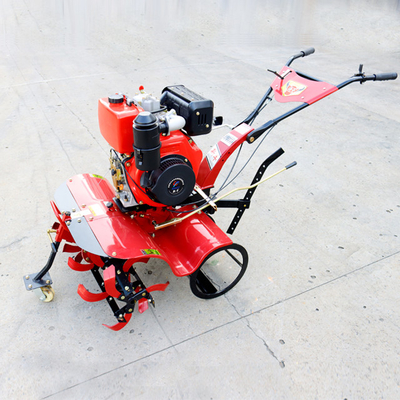 Einfache Bedienung Vierradantrieb Dieselmotor Mini Tiller 85 KG Kultiverator für die Landwirtschaft