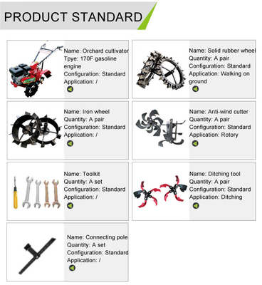 Obstgarten Klein-Traktor-Tiller mit Benzin-Power-Kultiver-Typ Getriebegetriebe