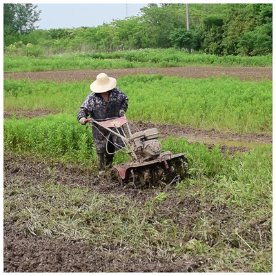Landwirtschaftliche Ausrüstung Leuchten 170F Benzinmotor Power Tiller für den Garten 1100*1050*880mm