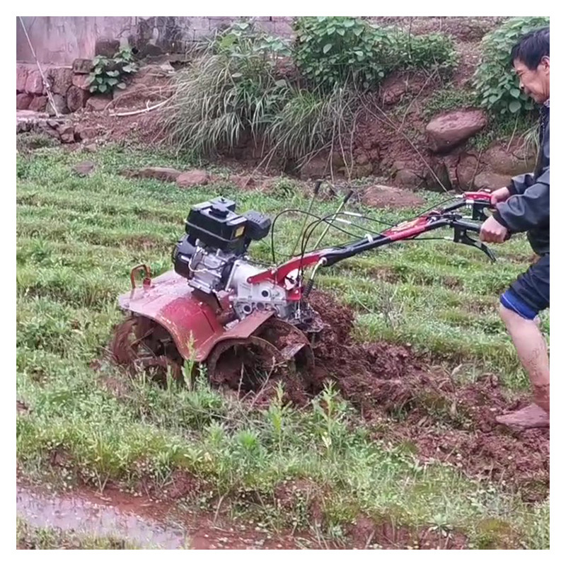 Landwirtschaftliche Ausrüstung Leuchten 170F Benzinmotor Power Tiller für den Garten 1100*1050*880mm